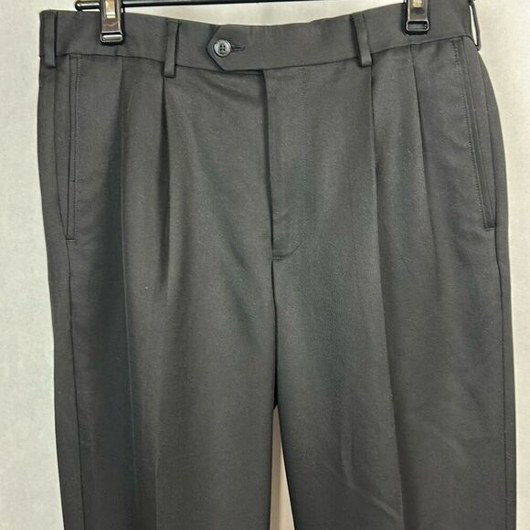 Roundtree & Yorke TravelSmart Mens Pants Slacks Sz 32x32 Black - Picture 2 of 8